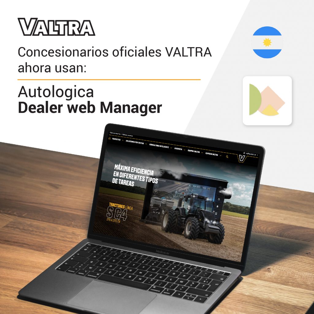 Sitios web de concesionarios oficiales de Valtra de Argentina usan Autologica Dealer Web Manager. Son sitios web profesionales, modernos, autoadministrables e integrados con el sitio corporativo de la marca.  